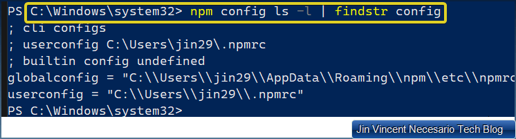 Setup a default NPM global settings for new projects figure 1.